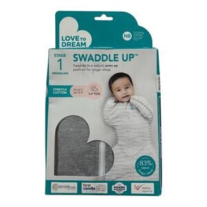 Love to Dream Swaddle UP Self-Soothing Sleep Sack Gray Newborn 5-8.5 lbs. NEW